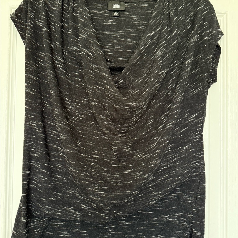 Mossimo Supply Co. Charcoal Drape Blouse